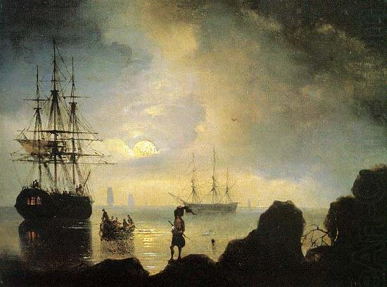 Fishermen on the shore, Ivan Aivazovsky